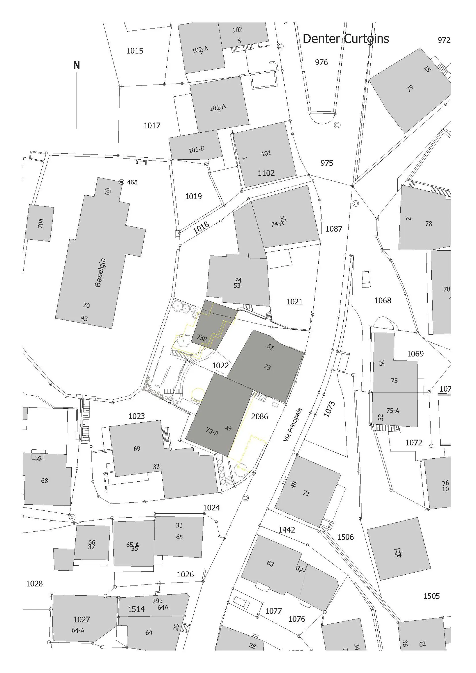 36_Sanierung und Umbau Wohnhaus Canossa mit Stall_Via principala Laax_Situation